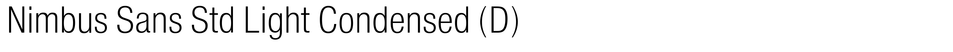 Nimbus Sans Std Light Condensed (D)